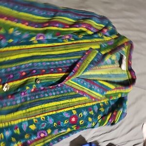 Colorful Striped Women's Blazer